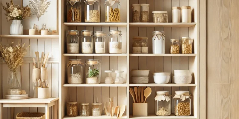 DALL·E 2025-03-22 11.03.03 – A Scandinavian-inspired pantry cabinet featuring clean lines, light wood tones, and minimalist shelving. The pantry has an open, airy design with neat DALL·E 2025-03-22 11.03.03 - A Scandinavian-inspired pantry cabinet featuring clean lines, light wood tones, and minimalist shelving. The pantry has an open, airy design with neat